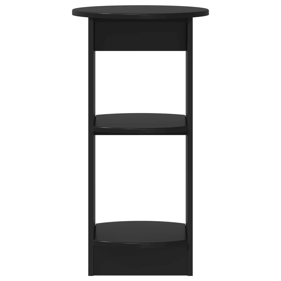 Meuble d'appoint Noir Bois d’ingénierie - 4