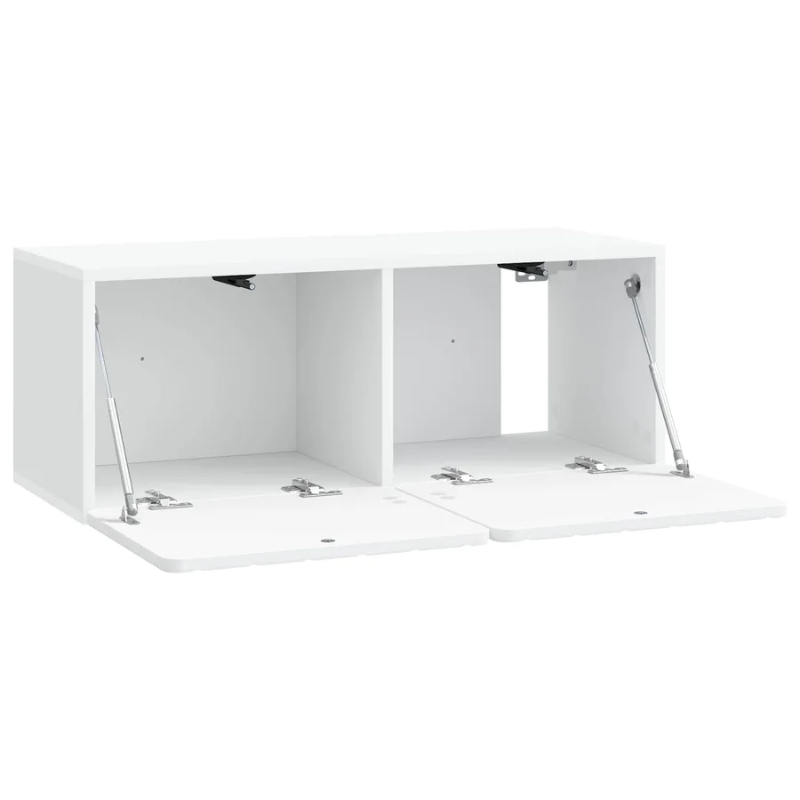 Meuble TV mural 78,5 x 31 x 30 cm Blanc Bois d'ingénierie - 5