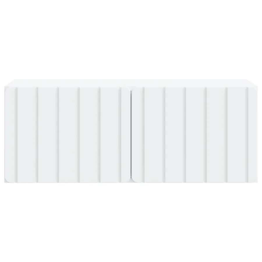 Meuble TV mural 78,5 x 31 x 30 cm Blanc Bois d'ingénierie - 6