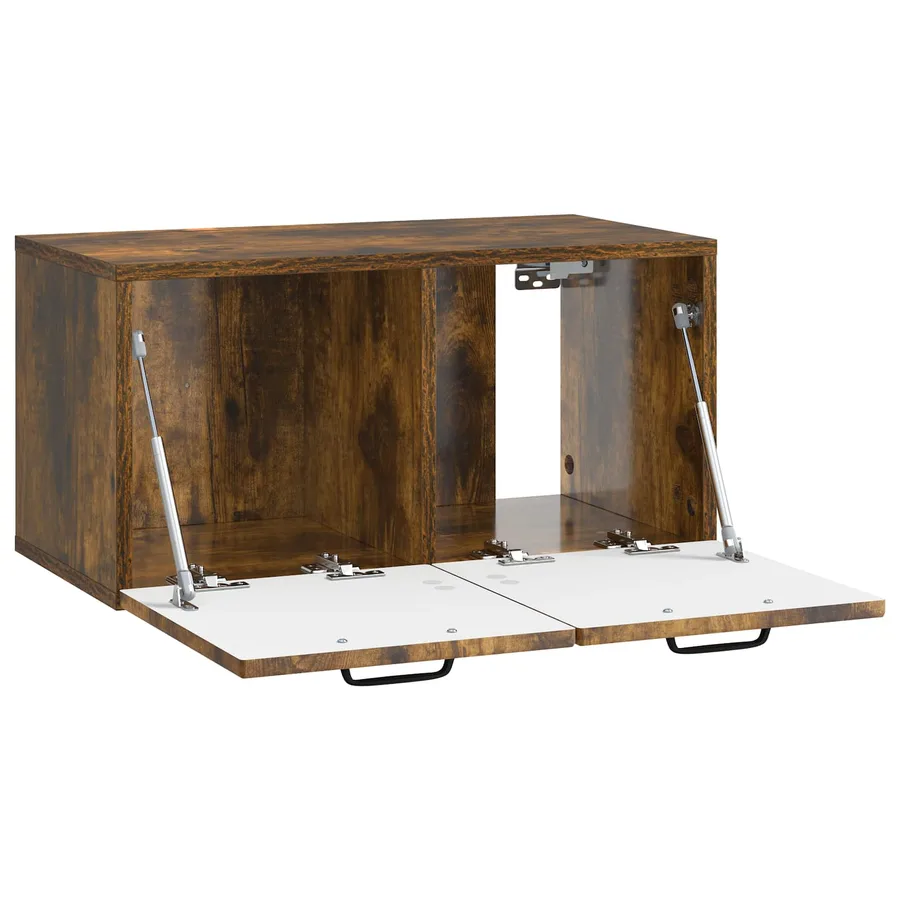 Meuble TV mural Chêne fumé 59,5 x 31 x 30 cm Bois d'ingénierie - 5