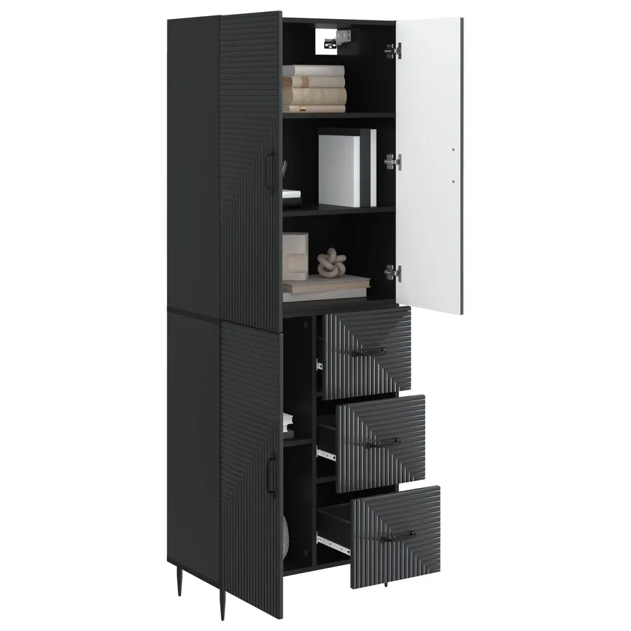 Ensemble de Meubles 2 pcs Noir 66 x 34,5 x 89,5 cm - 3