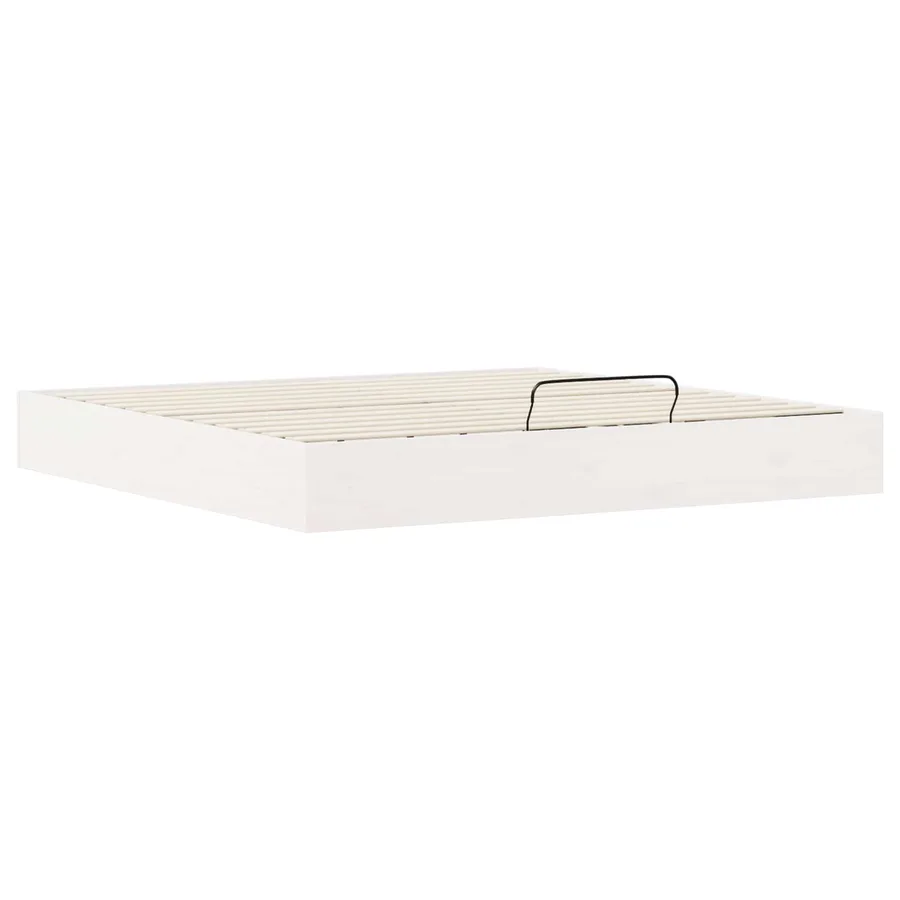 Cadre de lit ottoman avec rangement Blanc 180 x 200 cm - 4