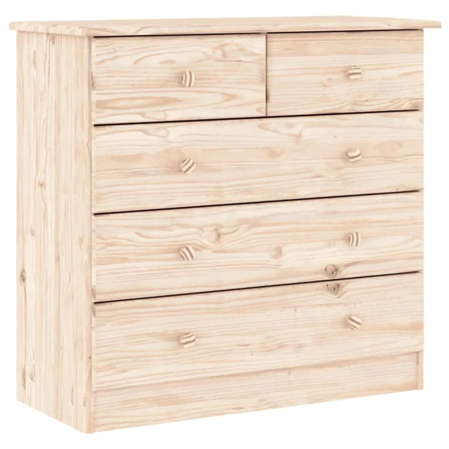 Commode ALTA 77x35x73 cm bois massif de pin - 2