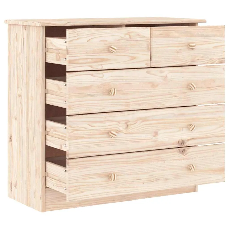Commode ALTA 77x35x73 cm bois massif de pin - 3