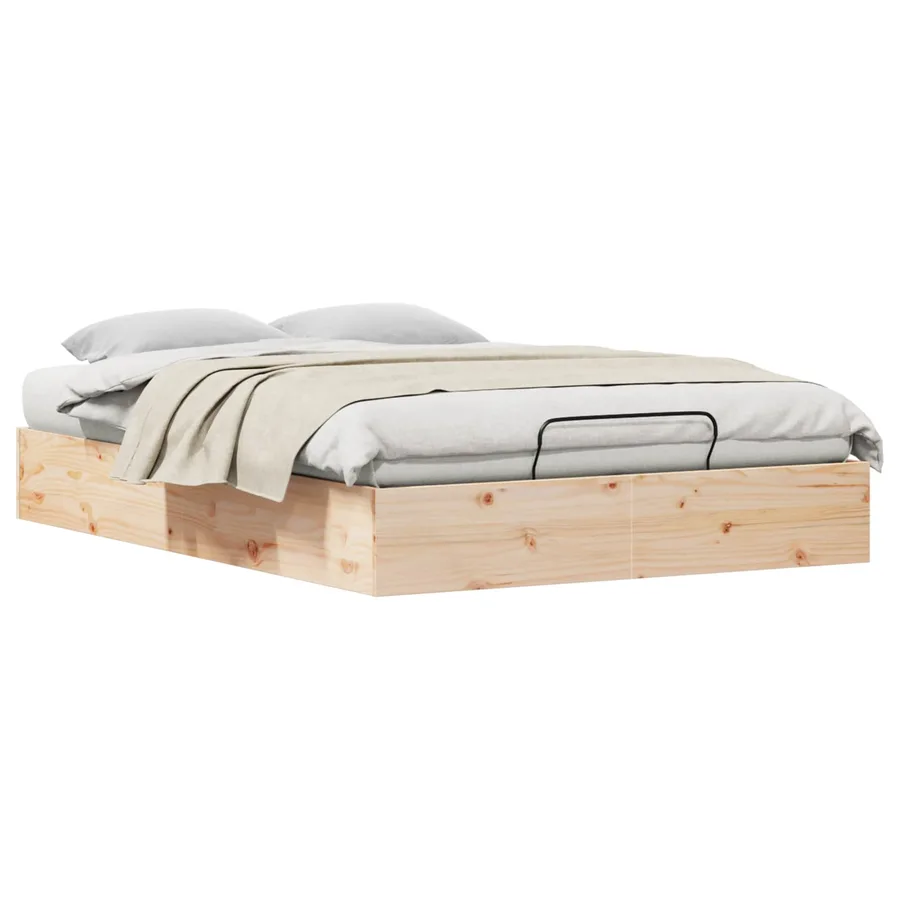 Cadre de lit ottoman avec rangement Naturel 140 x 190 cm - 2
