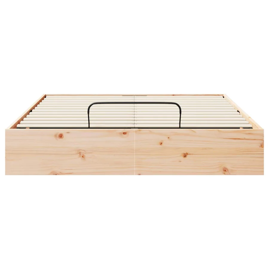 Cadre de lit ottoman avec rangement Naturel 140 x 190 cm - 5
