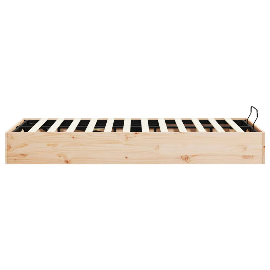 Cadre de lit ottoman avec rangement Naturel 140 x 190 cm - 6