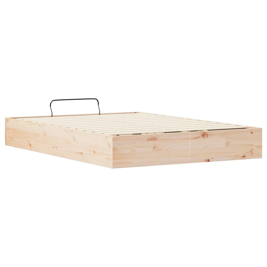 Cadre de lit ottoman avec rangement Naturel 140 x 190 cm - 7