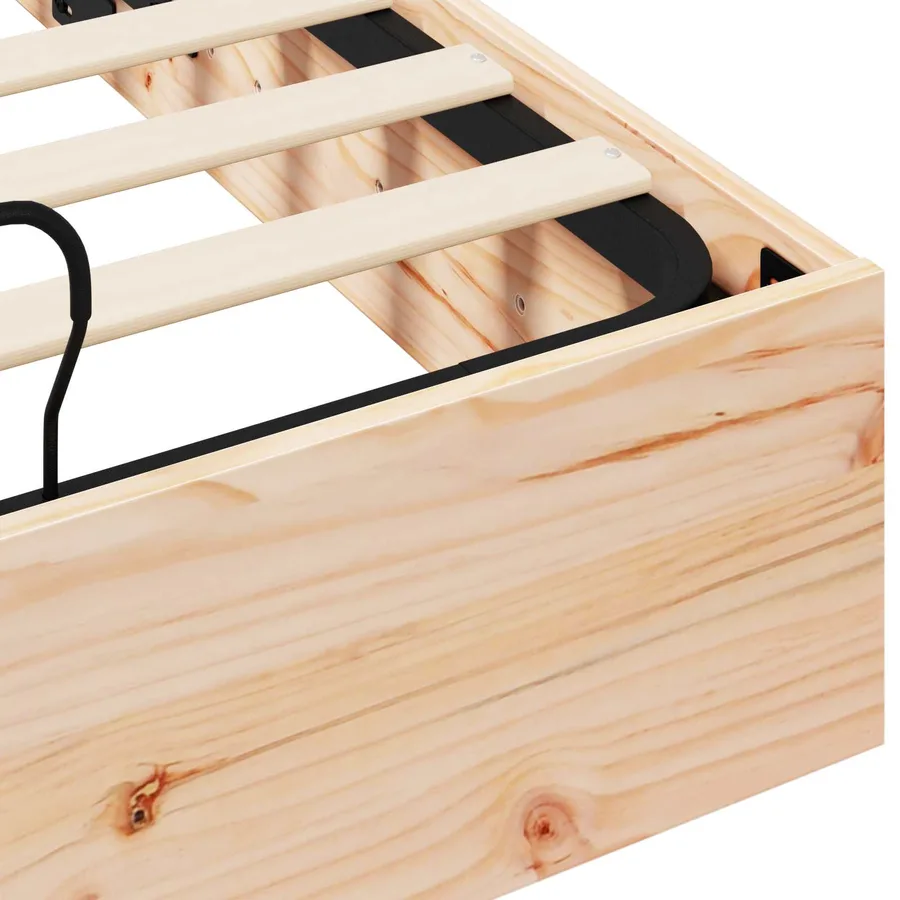 Cadre de lit ottoman avec rangement Naturel 140 x 190 cm - 8