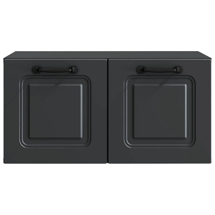Meuble TV mural Noir 59,5 x 31 x 30 cm Bois d'ingénierie - 6