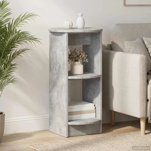 Meuble d'appoint Gris Béton Bois d’ingénierie
