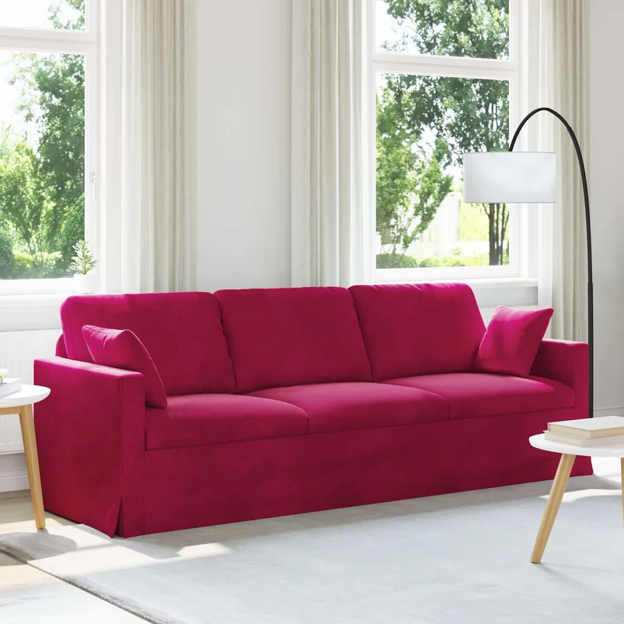 Canapé Bordeaux 228 x 78 x 80 cm Velours