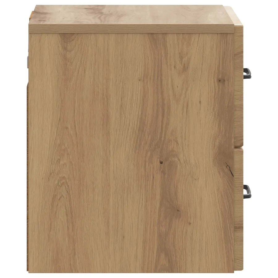 Cabinet de chevet mural Chêne artisanal 34,5 x 33 x 40 cm - 6