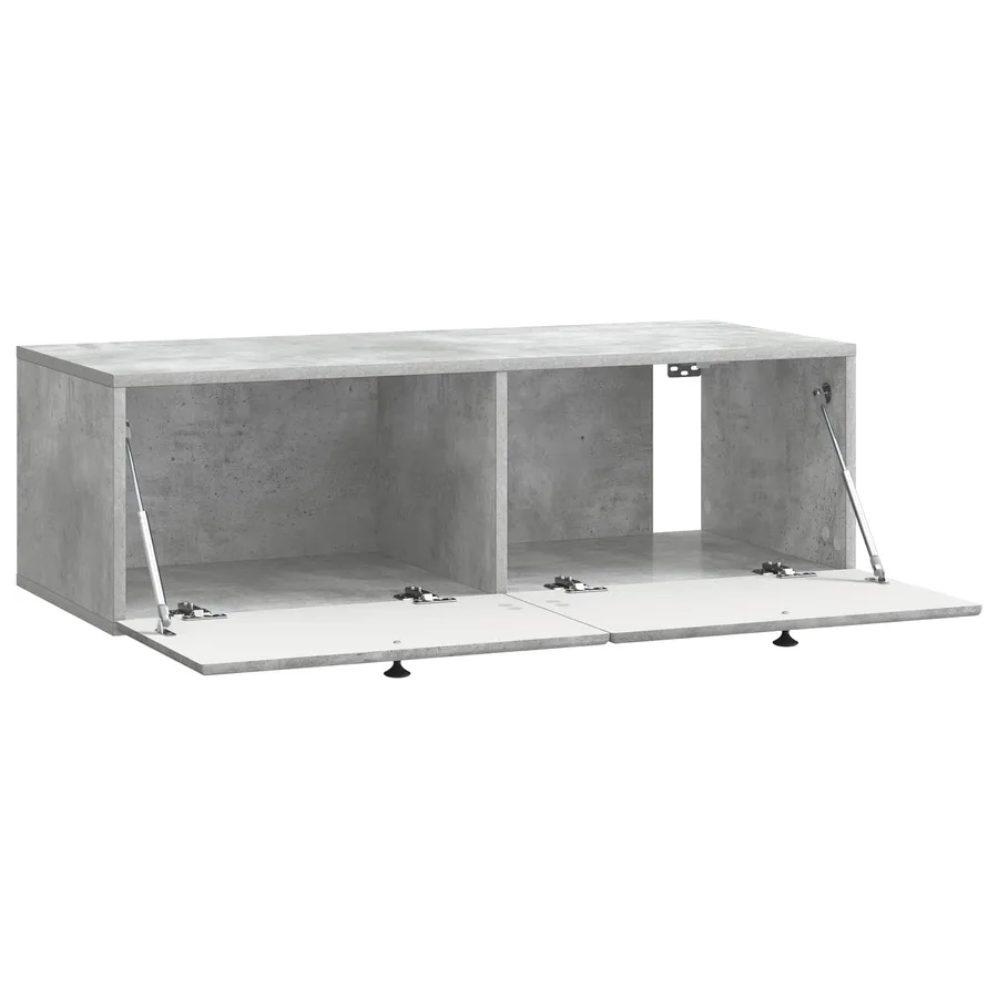 Meuble TV mural 98 x 41 x 30 cm Gris béton Bois d'ingénierie - 5