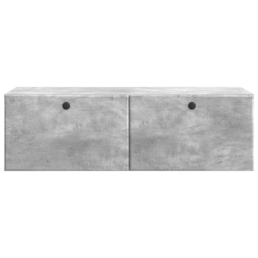 Meuble TV mural 98 x 41 x 30 cm Gris béton Bois d'ingénierie - 6