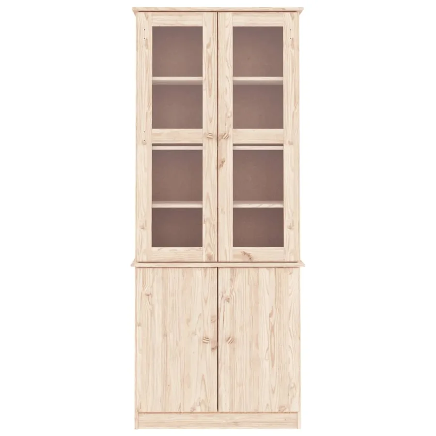Vitrine en verre ALTA 77x35x186,5 cm bois de pin massif - 3