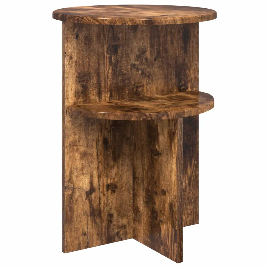 Table d'appoint Chêne fumé Ø 39,5 x 55 cm Bois d'ingénierie - 2