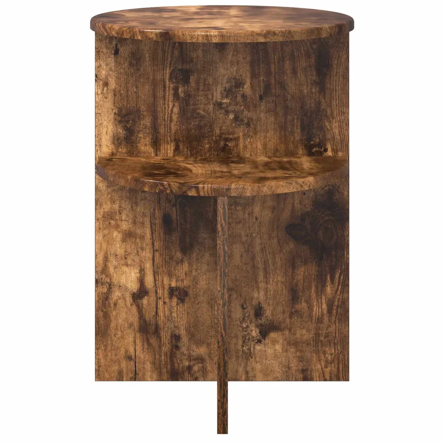 Table d'appoint Chêne fumé Ø 39,5 x 55 cm Bois d'ingénierie - 5