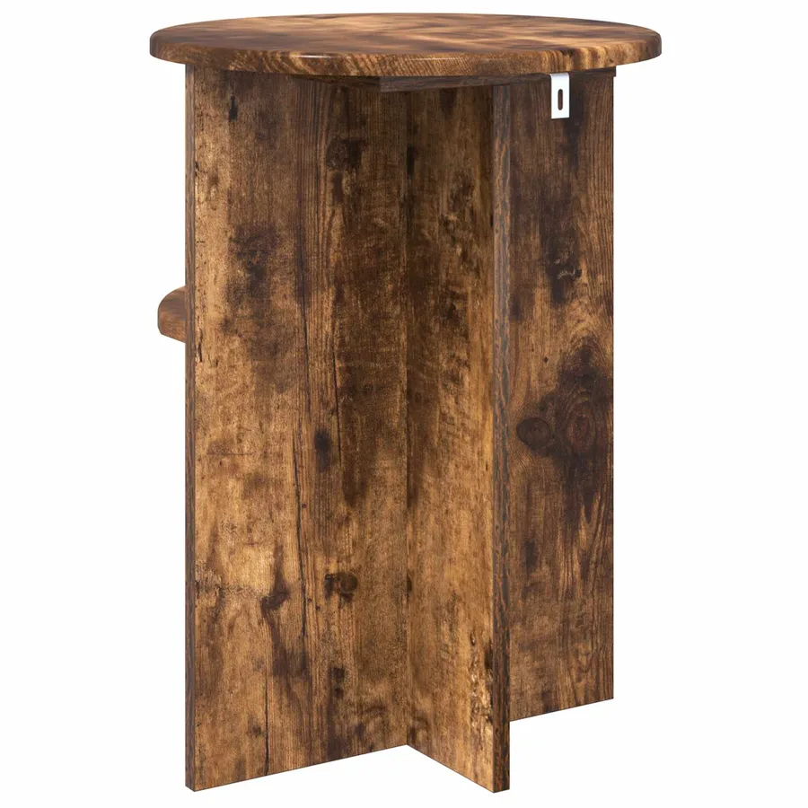 Table d'appoint Chêne fumé Ø 39,5 x 55 cm Bois d'ingénierie - 7