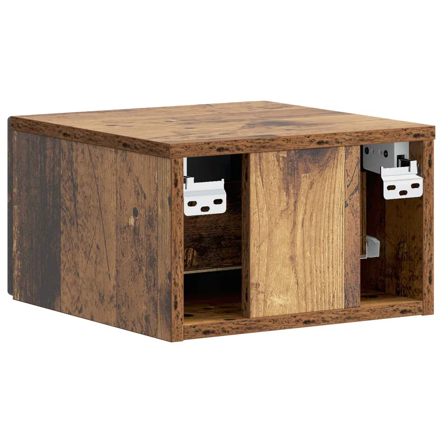 Cabinet de chevet mural Bois ancien 34,5 x 33 x 20 cm - 7