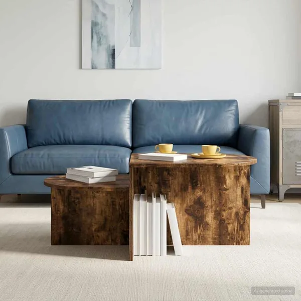 Table basse Chêne fumé 100 x 50 x 40 cm Bois d'ingénierie