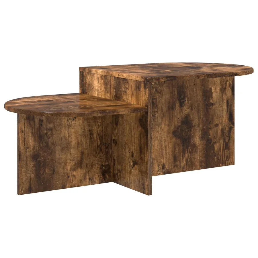 Table basse Chêne fumé 100 x 50 x 40 cm Bois d'ingénierie - 2
