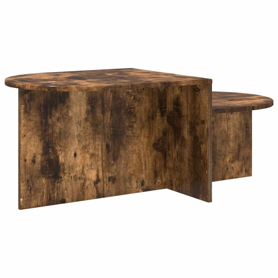 Table basse Chêne fumé 100 x 50 x 40 cm Bois d'ingénierie - 7