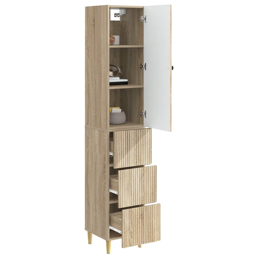 Ensemble de Meubles 2 pcs 33 x 34,5 x 90 cm Bois d'ingénierie - 3