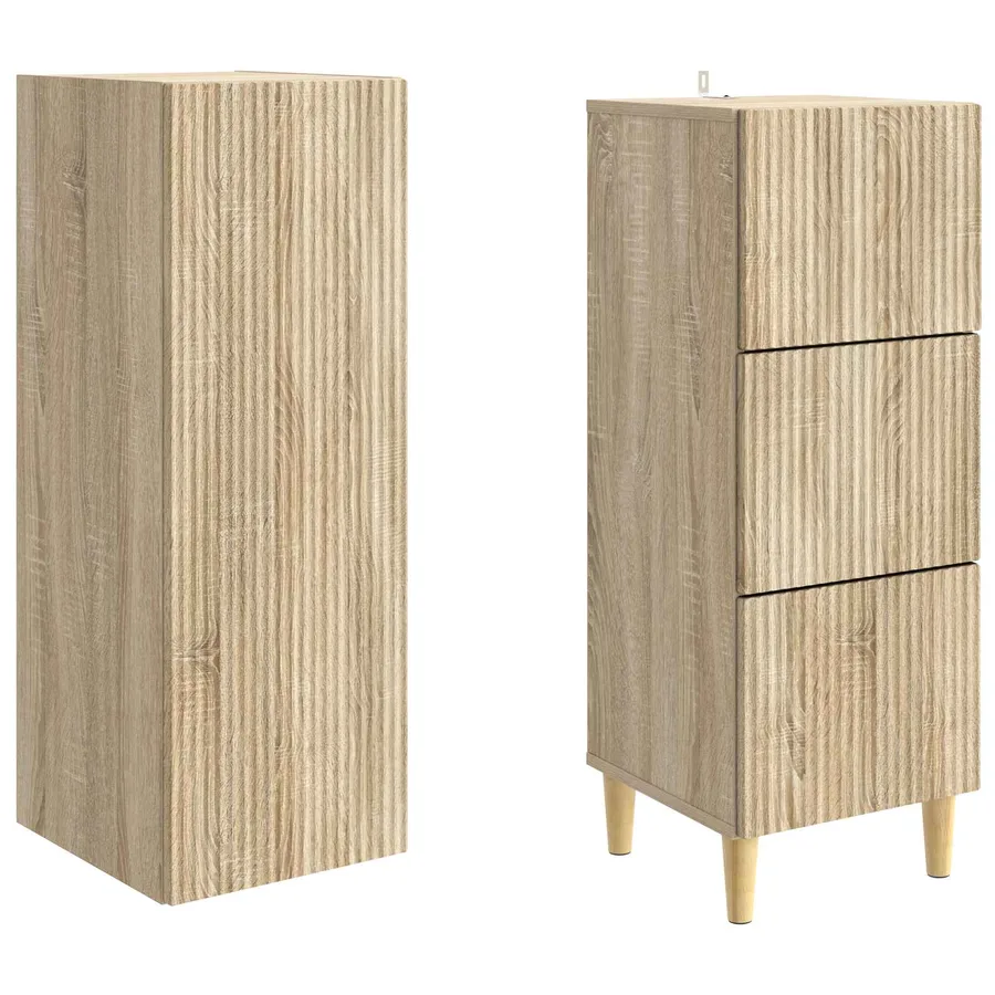 Ensemble de Meubles 2 pcs 33 x 34,5 x 90 cm Bois d'ingénierie - 4