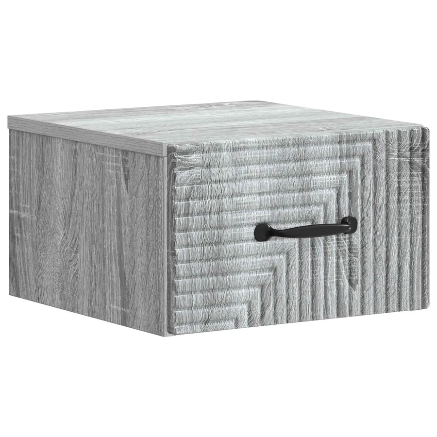 Cabinet de chevet mural Sonoma gris 34,5 x 33 x 20 cm - 2