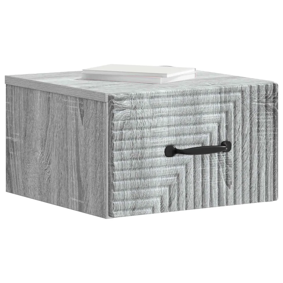 Cabinet de chevet mural Sonoma gris 34,5 x 33 x 20 cm - 3