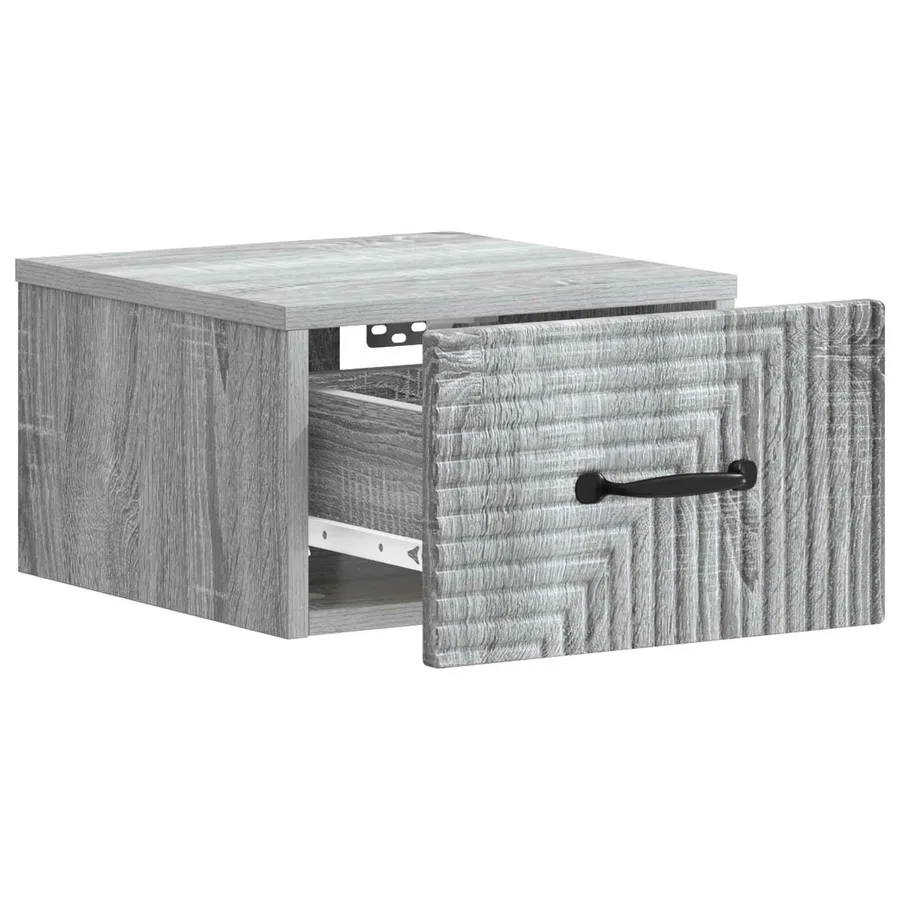 Cabinet de chevet mural Sonoma gris 34,5 x 33 x 20 cm - 4