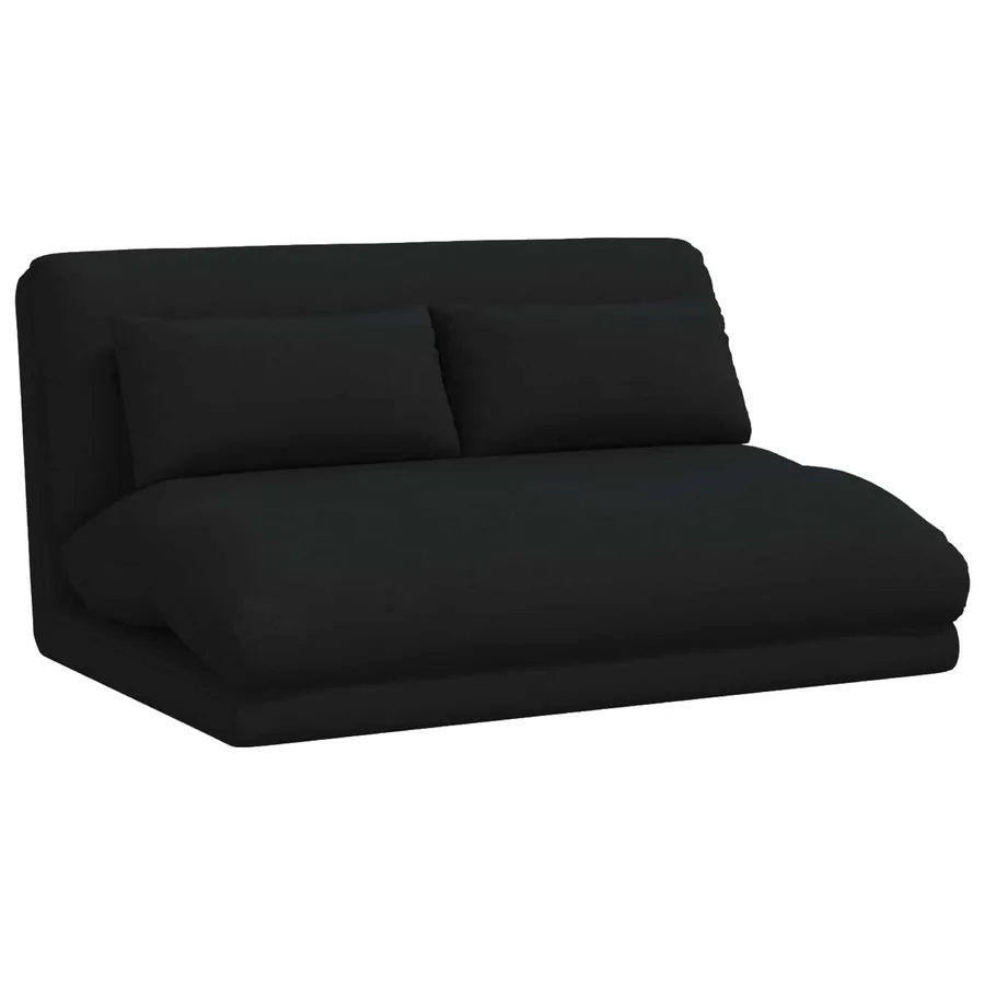 Fauteuil de sol ajustable Noir Tissu - 2