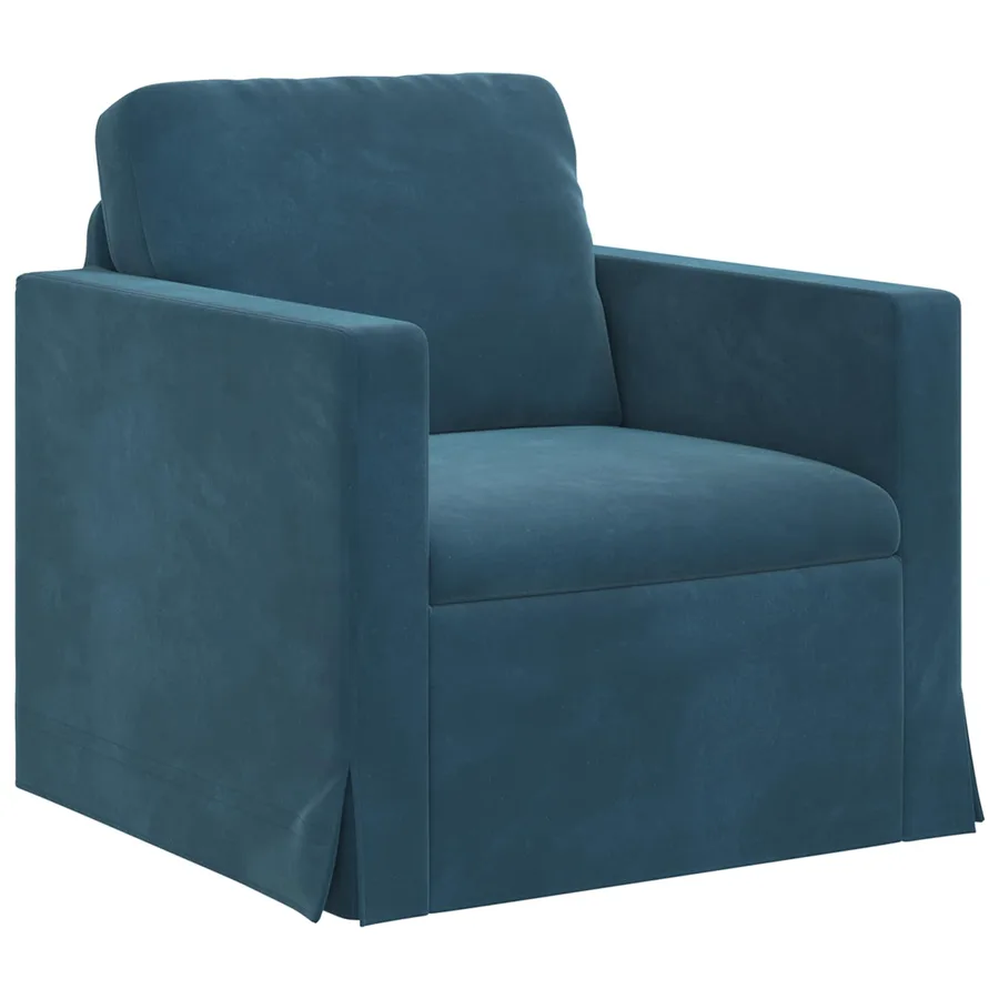 Ensemble de Canapés 2 pcs Bleu 228 x 78 x 80 cm Velours - 5