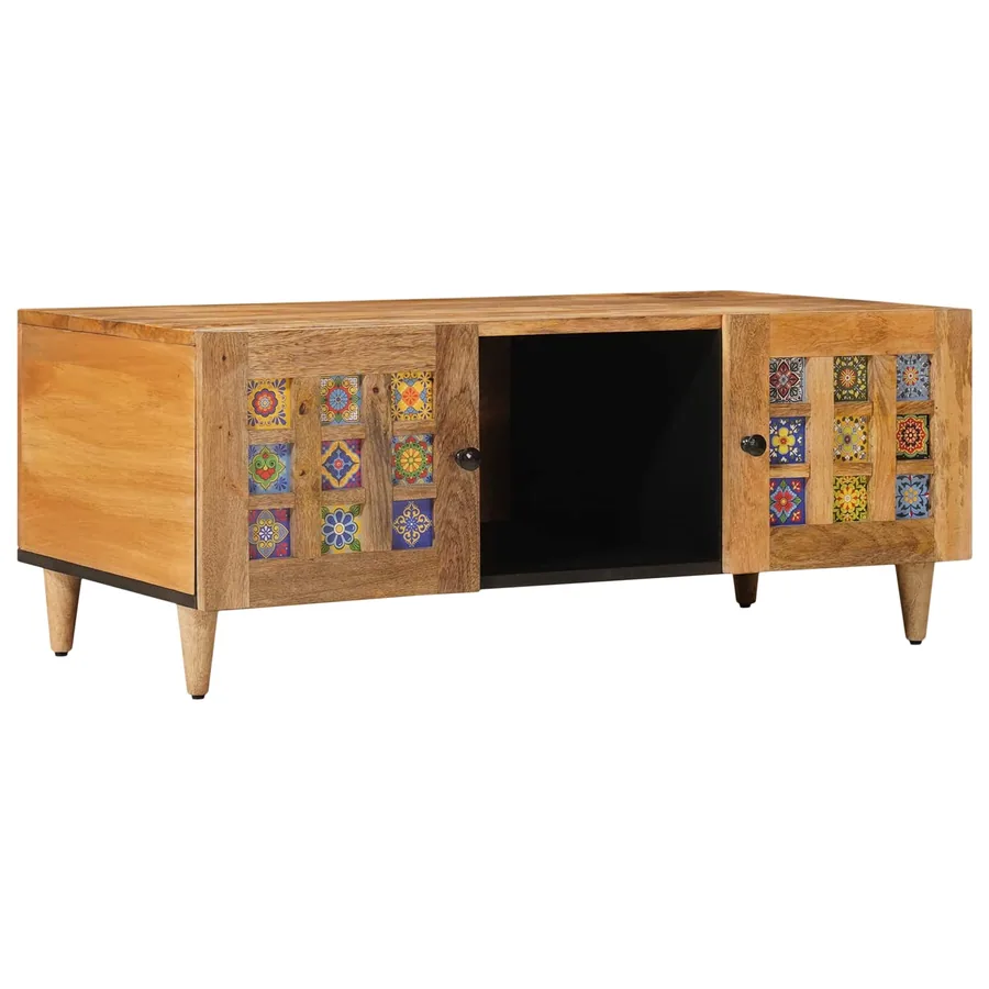Table basse Naturel 100 x 54 x 40 cm Bois de mangue massif