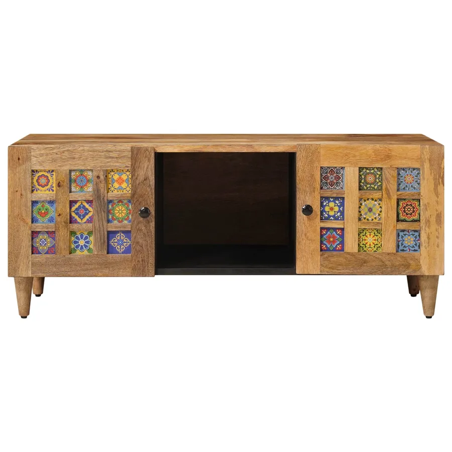 Table basse Naturel 100 x 54 x 40 cm Bois de mangue massif - 3