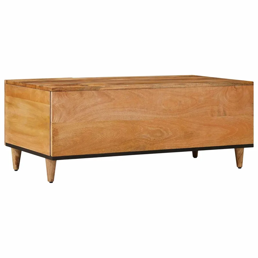 Table basse Naturel 100 x 54 x 40 cm Bois de mangue massif - 5