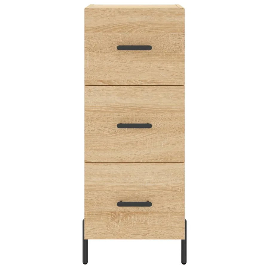 Buffet haut Chêne sonoma 34,5x34x180 cm Bois d'ingénierie - 5