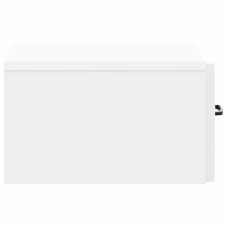Cabinet de chevet mural Blanc brillant 34,5 x 33 x 20 cm - 6