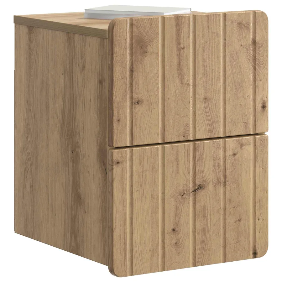 Cabinet de chevet mural 2 pc Chêne artisanal 33 x 34,5 x 43 cm - 3