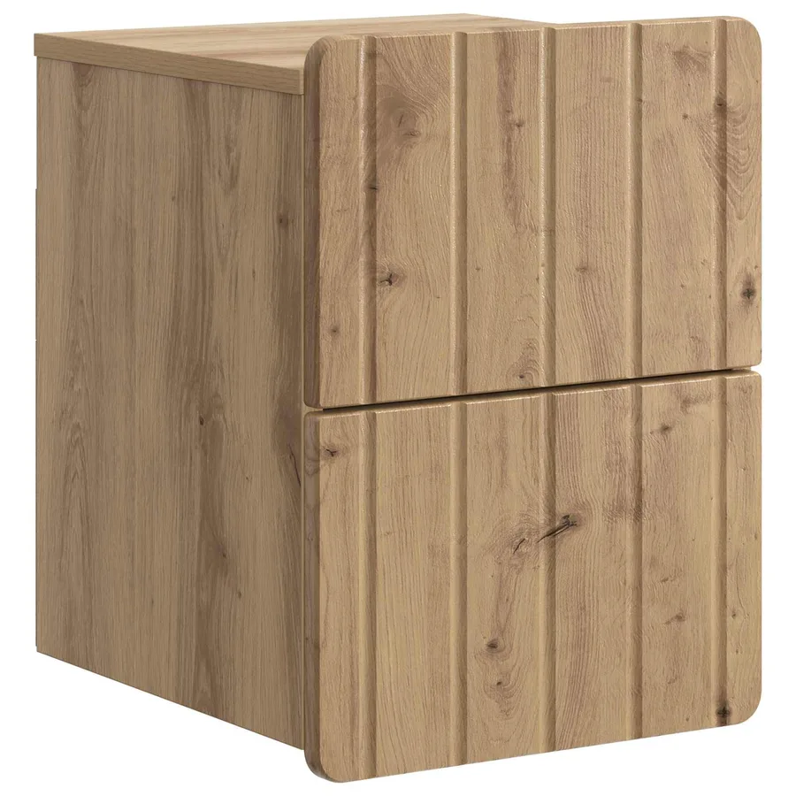 Cabinet de chevet mural 2 pc Chêne artisanal 33 x 34,5 x 43 cm - 5