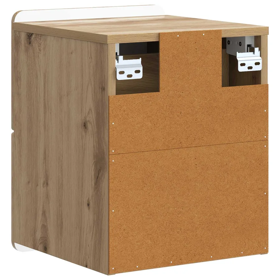 Cabinet de chevet mural 2 pc Chêne artisanal 33 x 34,5 x 43 cm - 9