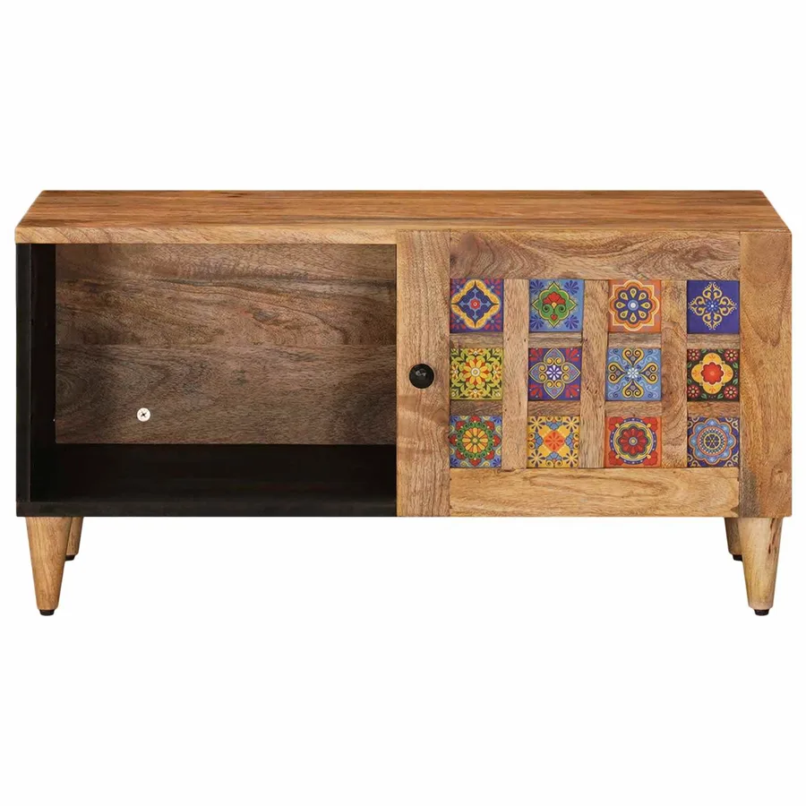 Table basse Naturel 80 x 50 x 40 cm Bois de mangue massif - 3