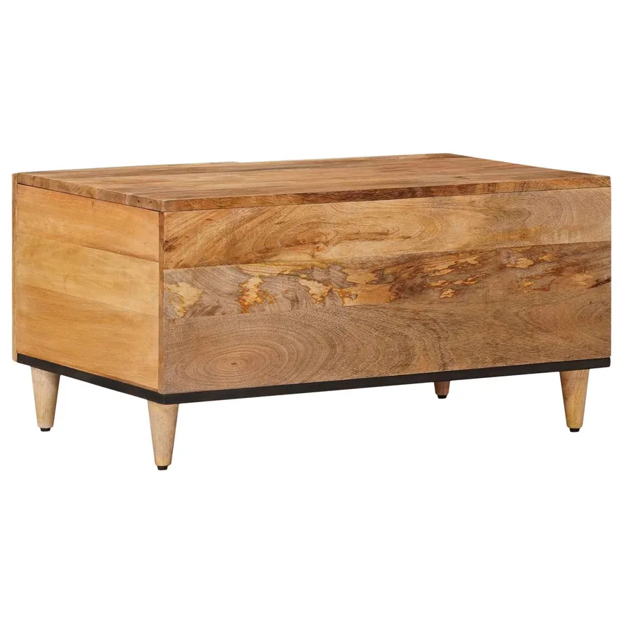 Table basse Naturel 80 x 50 x 40 cm Bois de mangue massif - 5