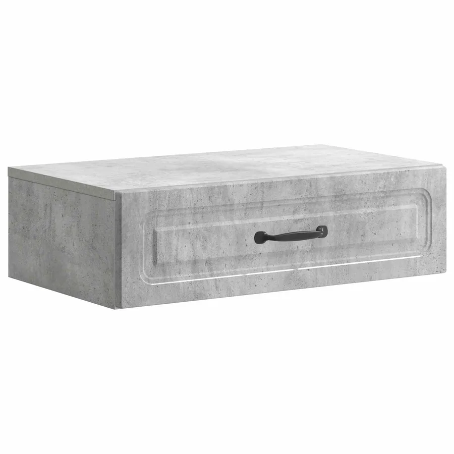 Table d'appoint murale Gris béton 59 x 34,5 x 17 cm - 2