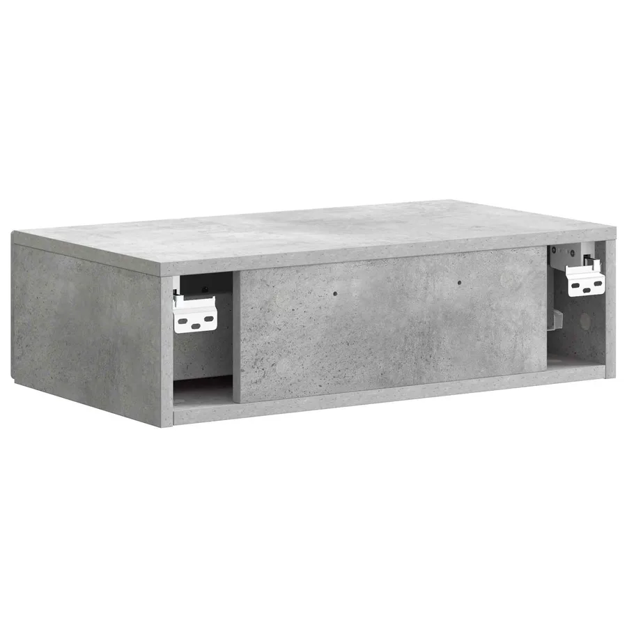 Table d'appoint murale Gris béton 59 x 34,5 x 17 cm - 7