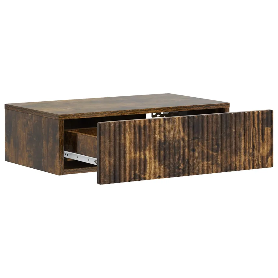 Table d'appoint murale Chêne fumé 59 x 34,5 x 17 cm - 4