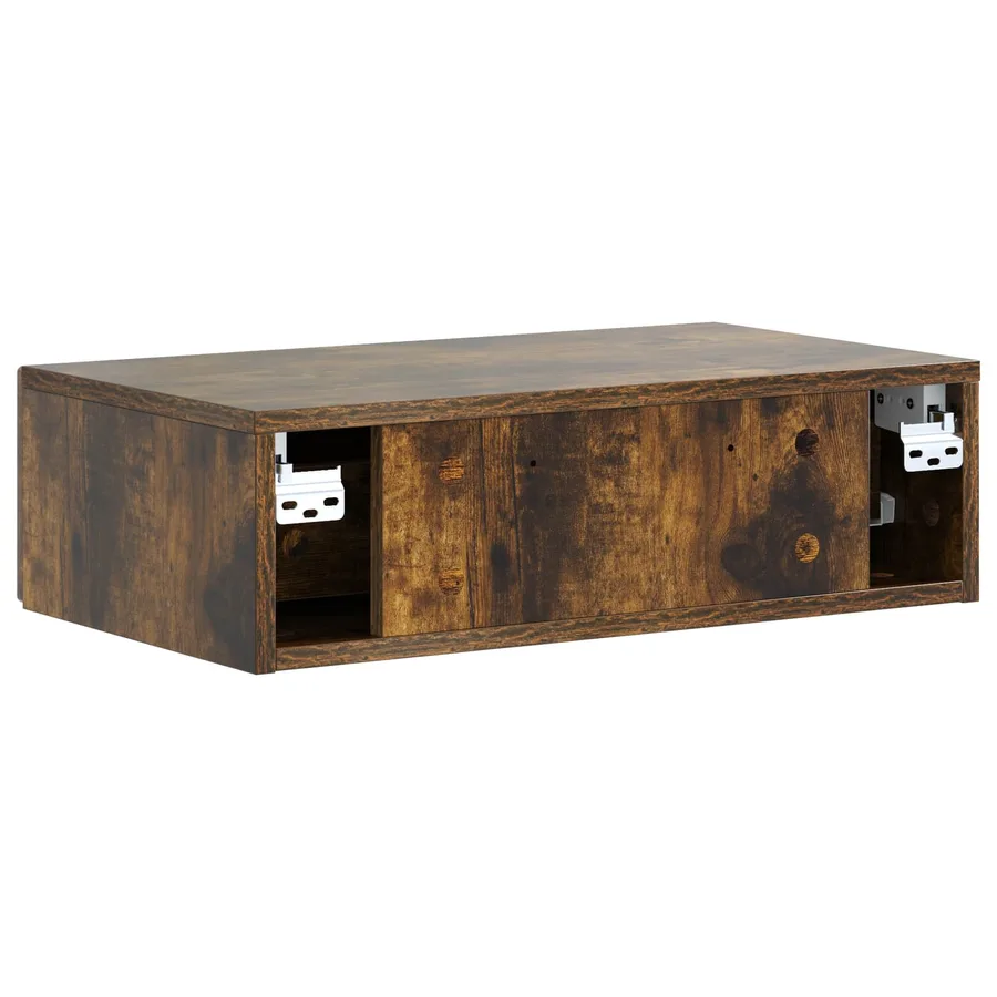 Table d'appoint murale Chêne fumé 59 x 34,5 x 17 cm - 7