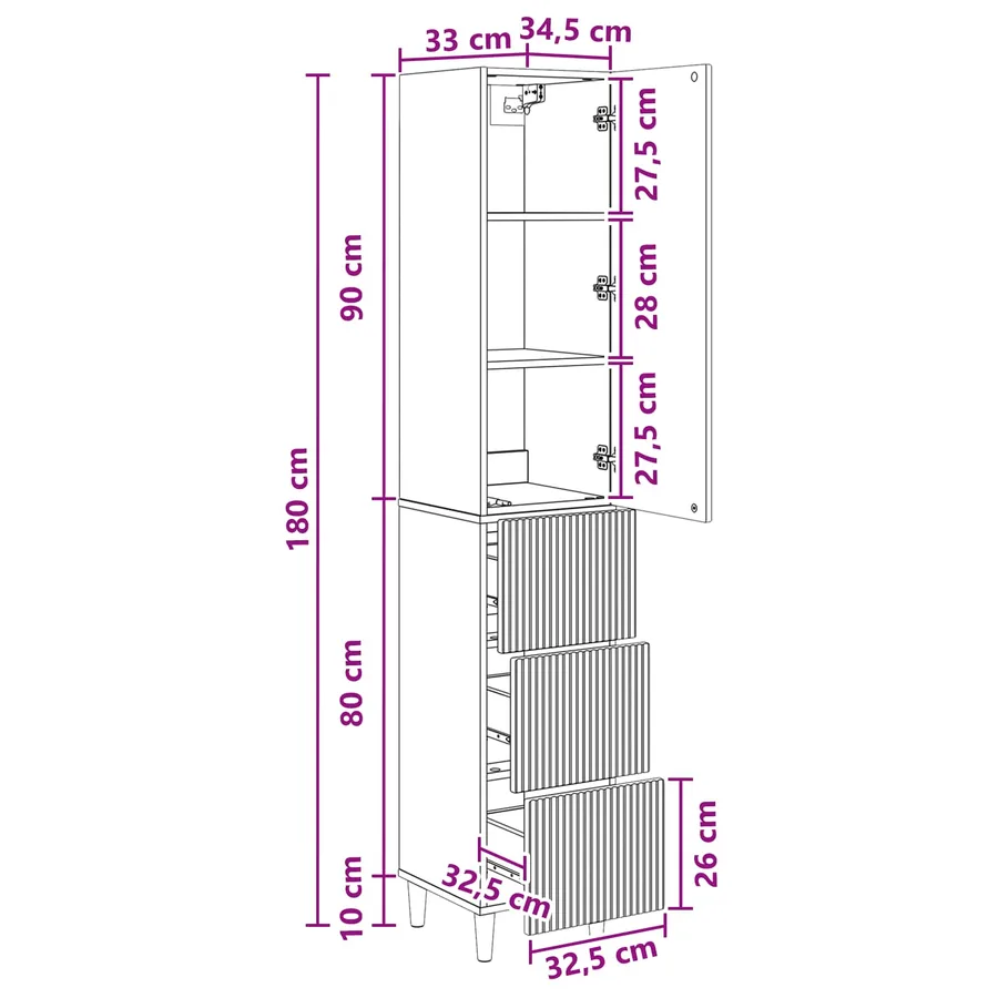 Ensemble de Meubles 2 pc Bois d'ingénierie - 10