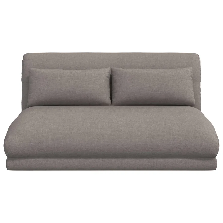 Fauteuil de sol ajustable Taupe Tissu - 4